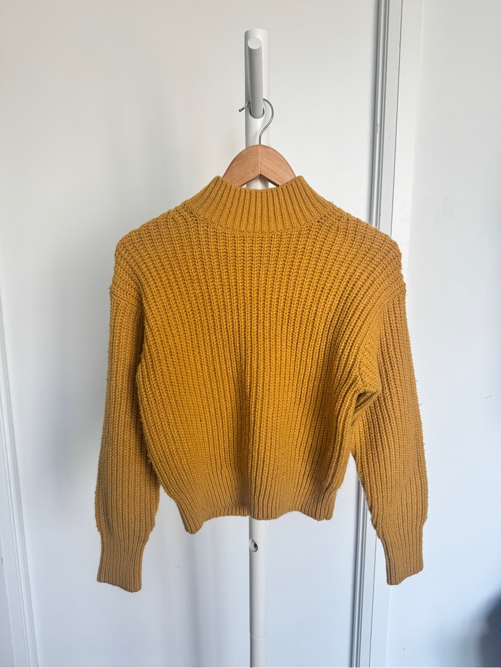 Uniqlo Mustard Ribbed Turtleneck Sweater